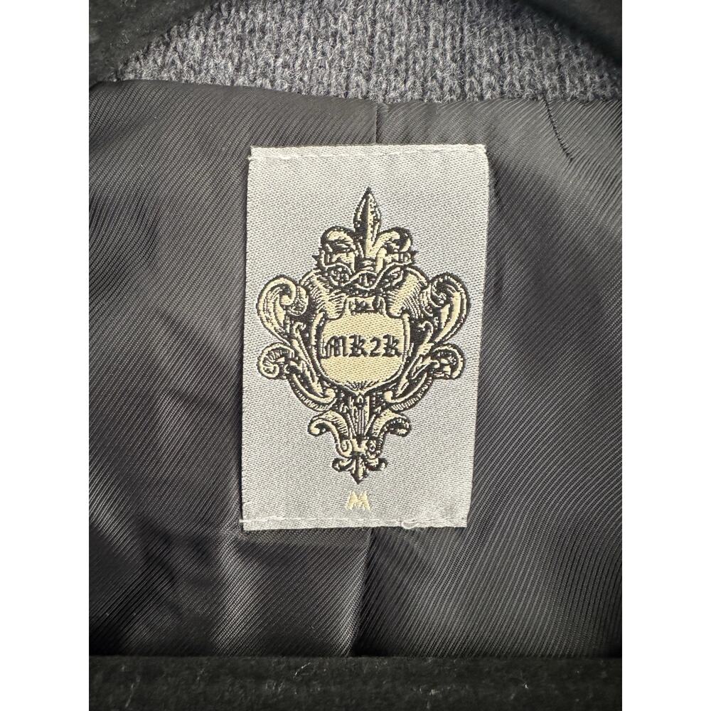 Designer Vintage MK2K gray bolero jacket Size M, Cropped With Bell Sleeves Y2K - Picture 4 of 11